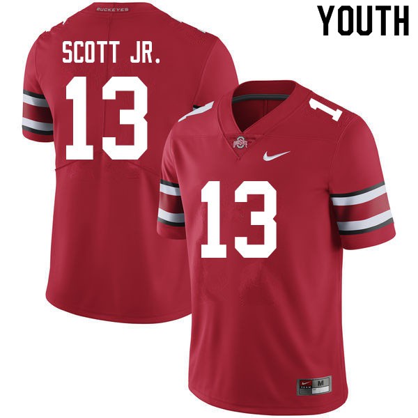 Ohio State Buckeyes #13 Gee Scott Jr. Youth Stitch Jersey Scarlet